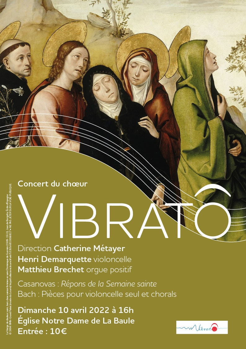 affiche pour le concert du Chœur Vibrato de La Baule