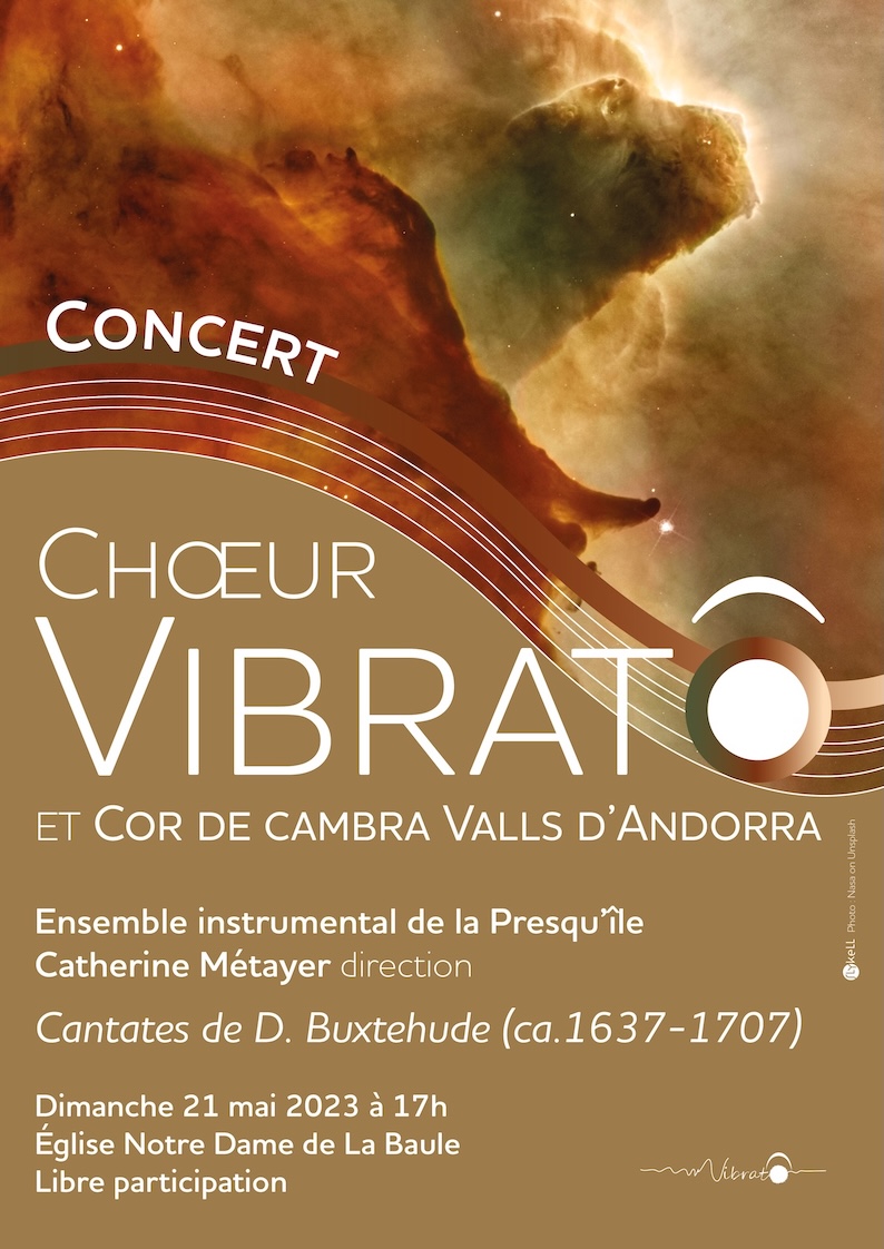 affiche pour le concert du Chœur Vibrato de La Baule