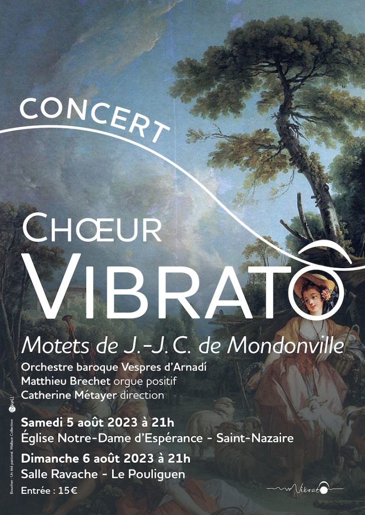 Affiche de concert pour le chœur Vibrato de La Baule
