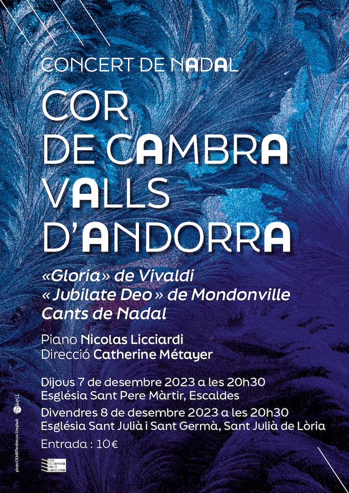 Affiche du concert de Noël du  Cor de Cambra Valls d'Andorra.