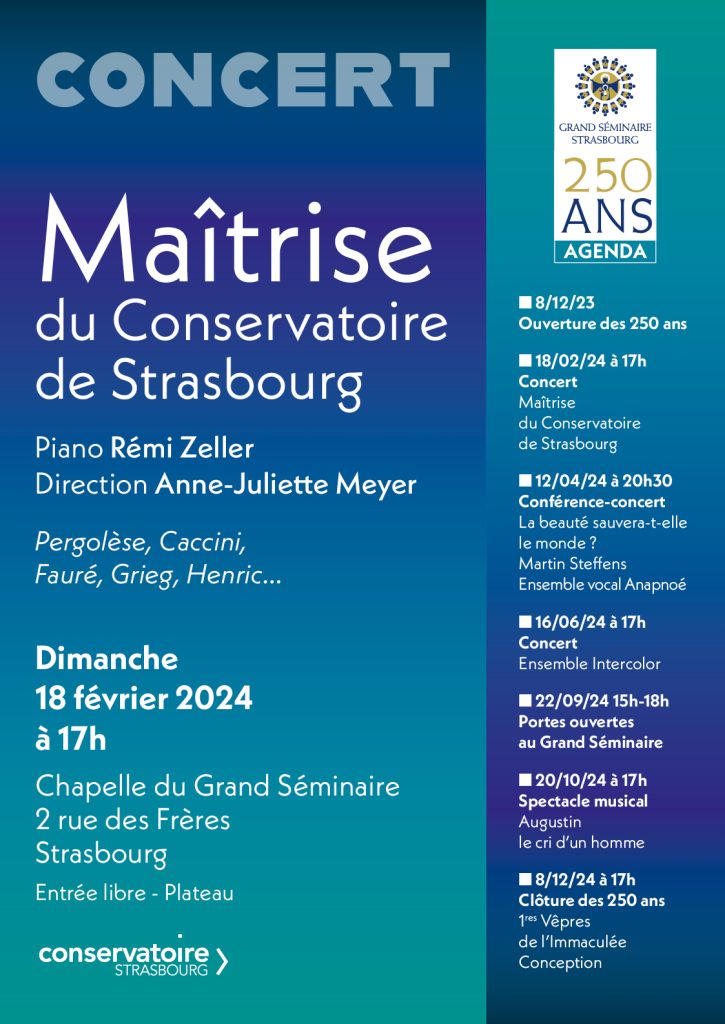 Affiche pour les 250 ans du Grand séminaire de Strasbourg