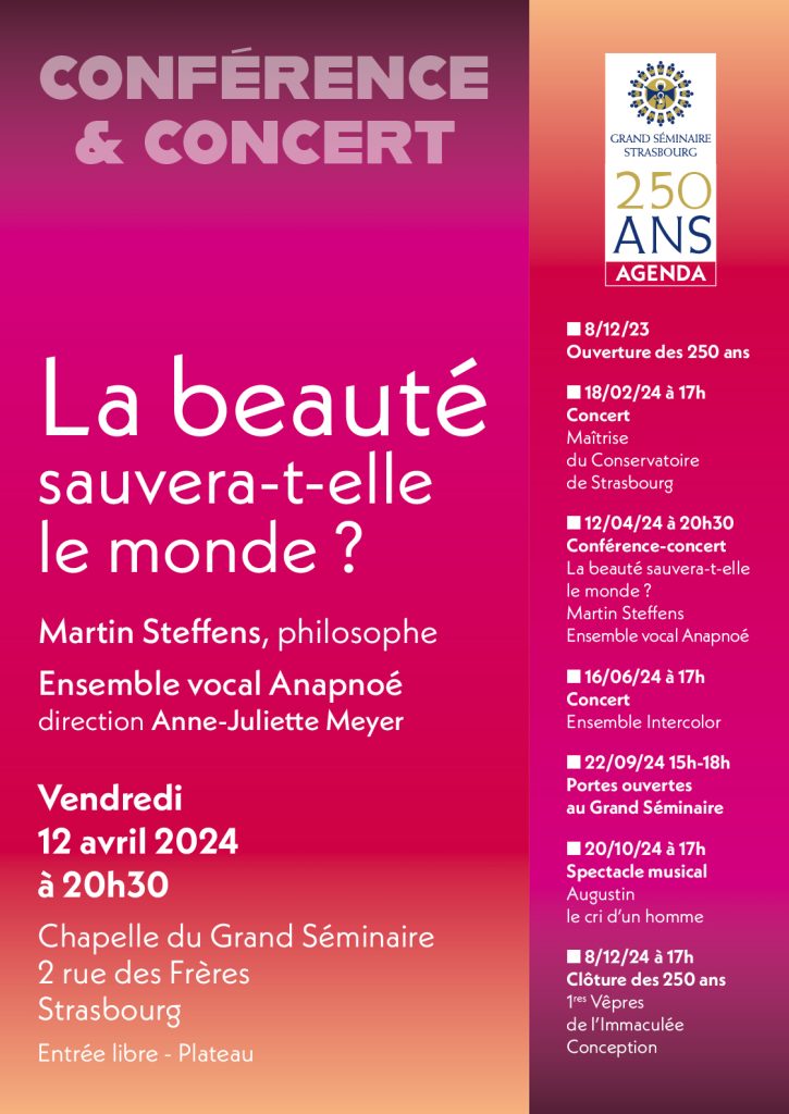 Affiche pour les 250 ans du Grand séminaire de Strasbourg