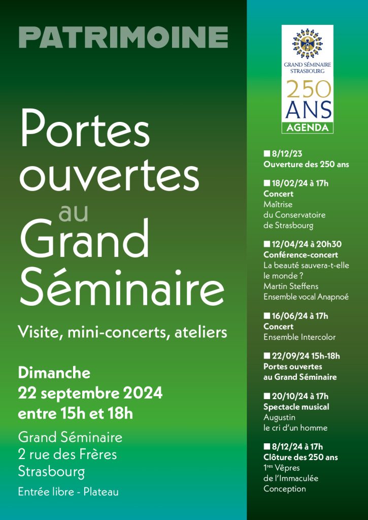 Affiche pour les 250 ans du Grand séminaire de Strasbourg