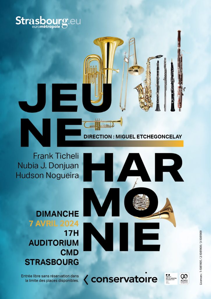 affiche concert Jeune harmonie Conservatoire Strasbourg