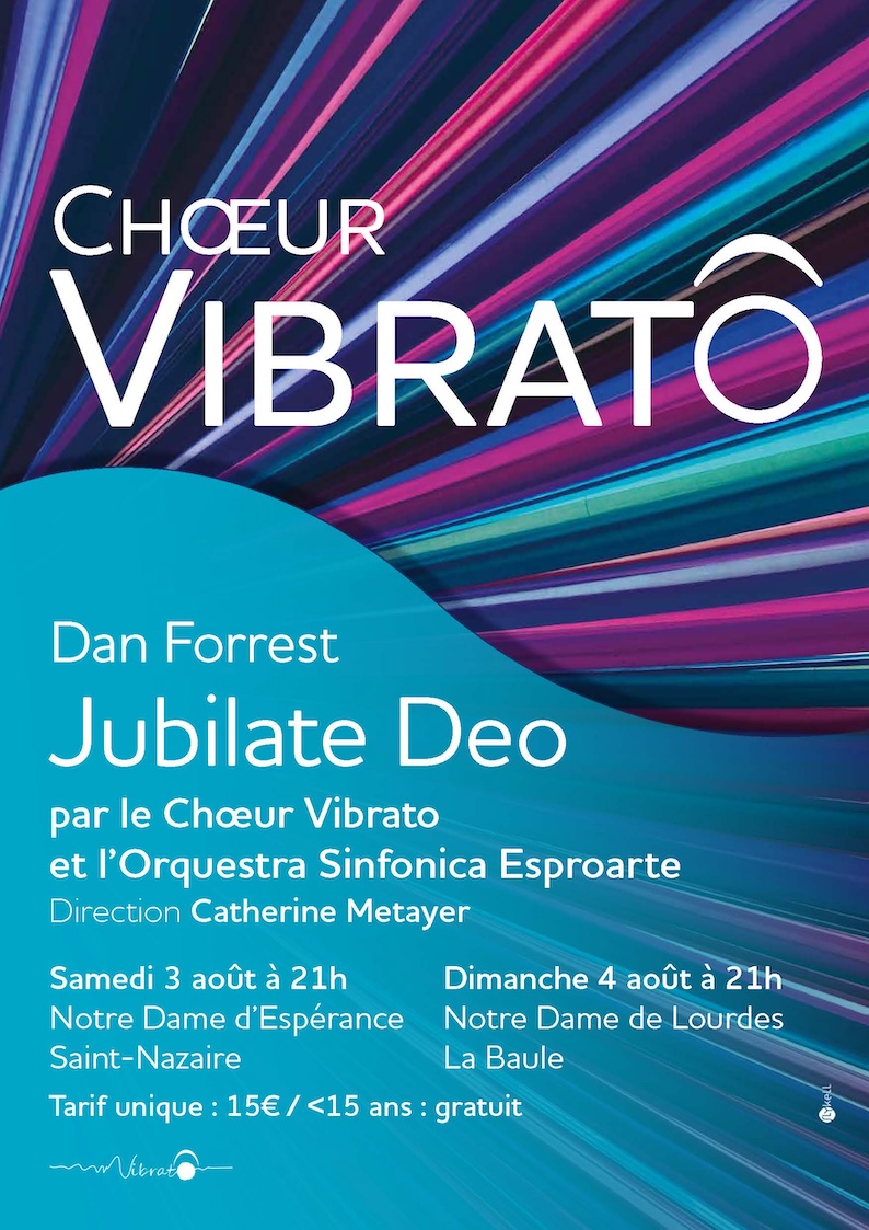 affiche pour le concert du Chœur Vibrato de La Baule