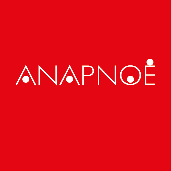 Logo Anapnoé blanc sur fond rouge