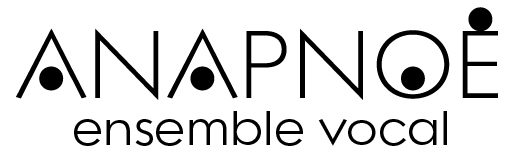 Logo Anapnoé noir et blanc avec cartouche ensemble vocal