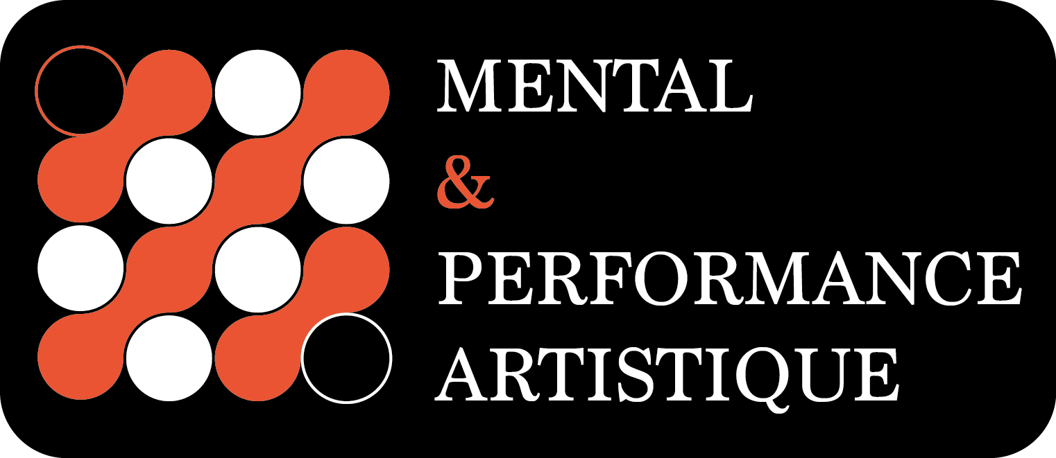 Logo Mental et performance artistique fond noir