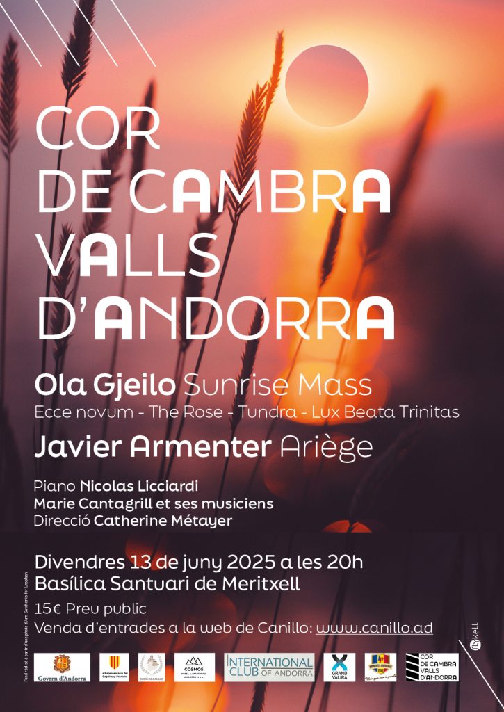 Affiche de concert pour le Cor de Cambra Valls d'Andorra