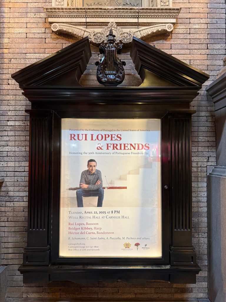 Affiche du concert Rui Lopes & Friends au Carnegie Hall
